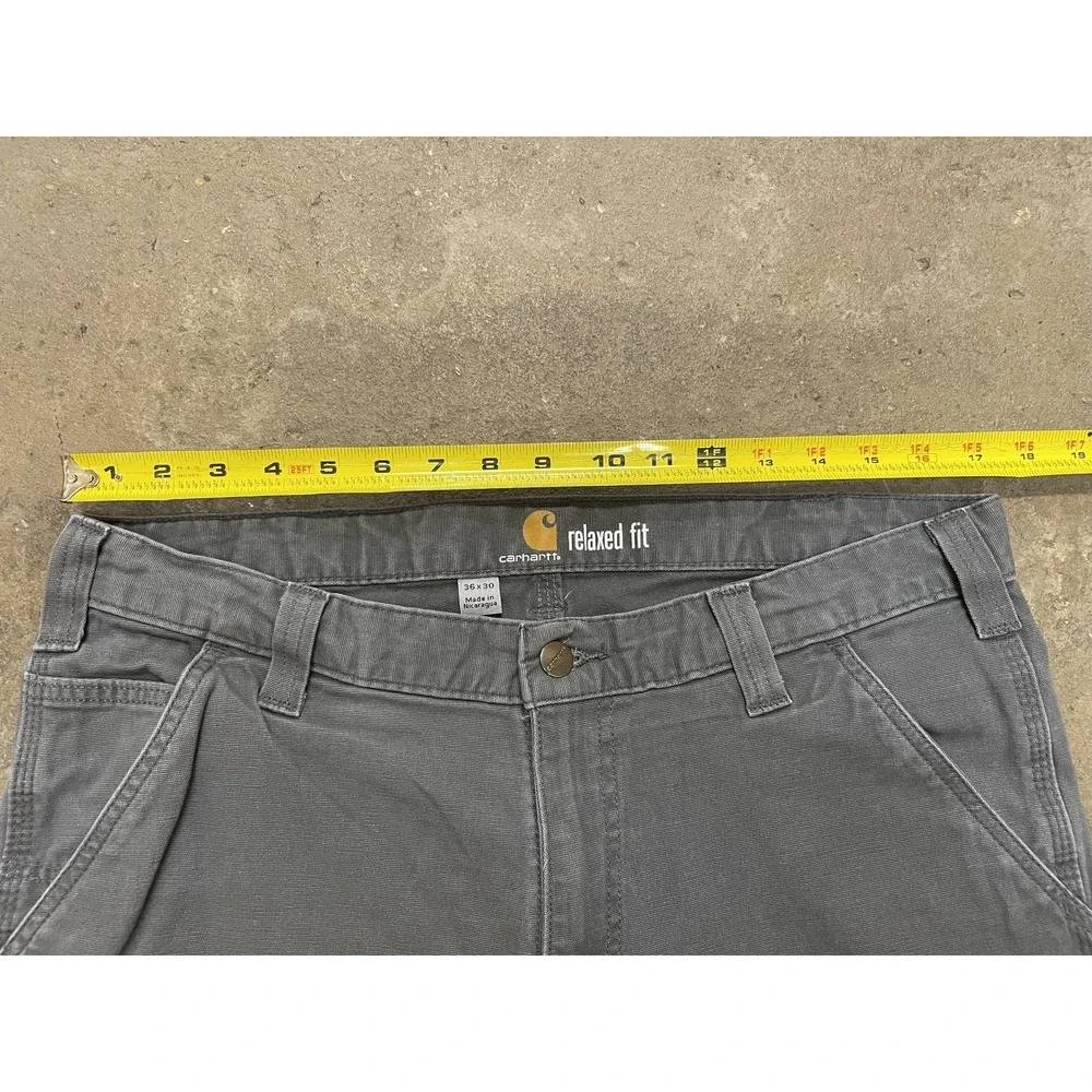 Carhartt Pants‎ Mens 36x30 Gray Rugged Flex Relaxed Fit Carpenter Work 102291